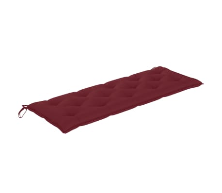 vidaXL Stapelbare Gartenbank mit Auflage 159 cm Massivholz Teak