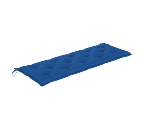 vidaXL Banc de jardin empilable et coussin 159 cm Bois de teck massif