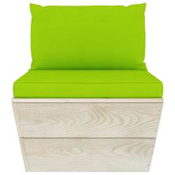 vidaXL Zahradn&iacute; středov&aacute; pohovka z palet s podu&scaron;kami impregnovan&yacute; smrk