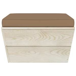 vidaXL Garten-Paletten-Hocker mit Kissen Impr&auml;gniertes Fichtenholz