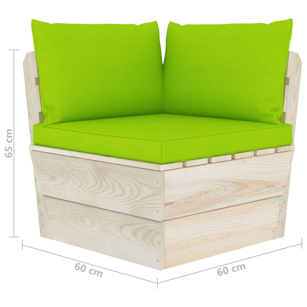 Garten-Palettensofa 2-Sitzer mit Kissen Fichtenholz kaufen 7