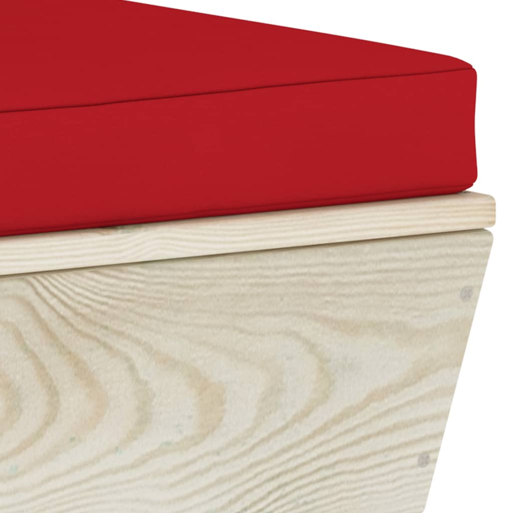 Градински лаундж комплект от палети 4 части с възглавници смърч