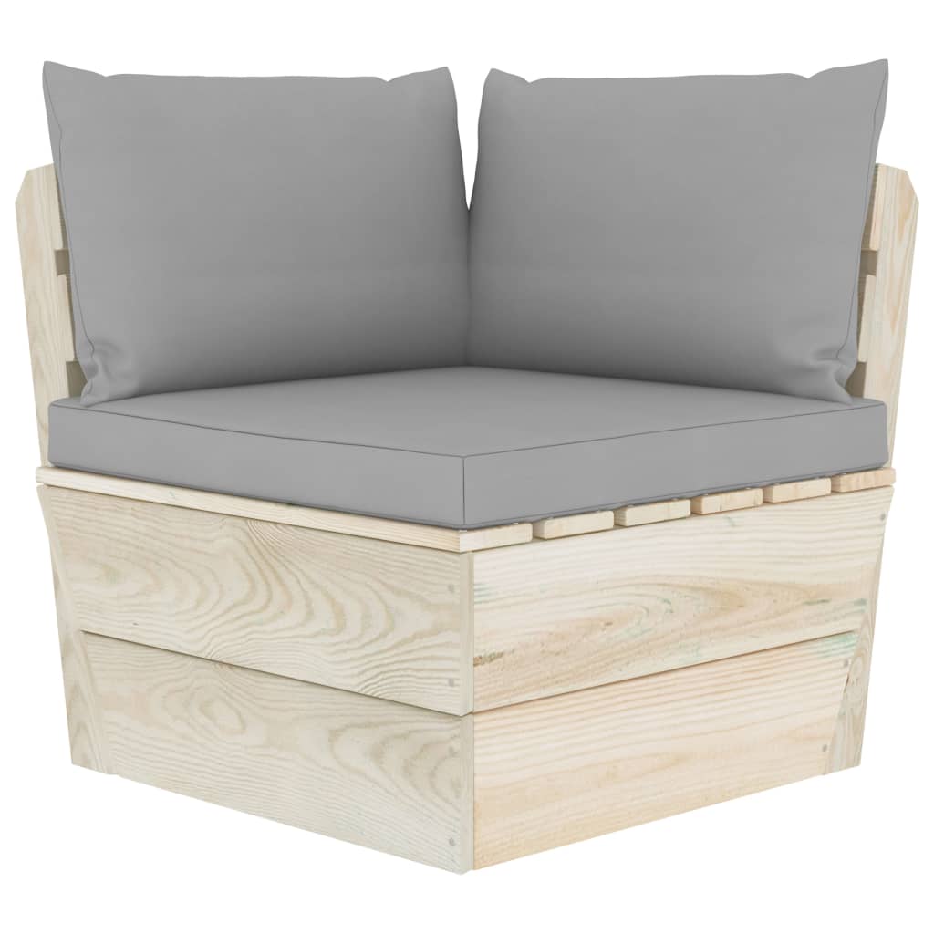 Garten-Palettensofa 4-Sitzer mit Kissen Fichtenholz kaufen 4