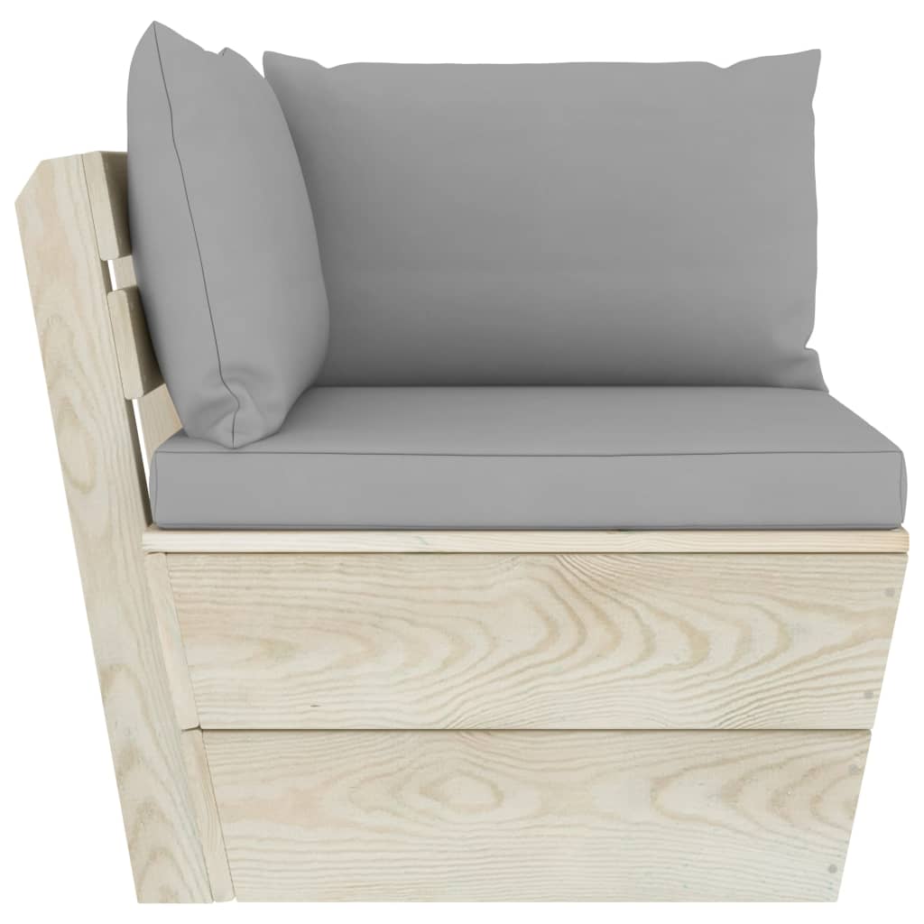 Garten-Palettensofa 4-Sitzer mit Kissen Fichtenholz kaufen 5