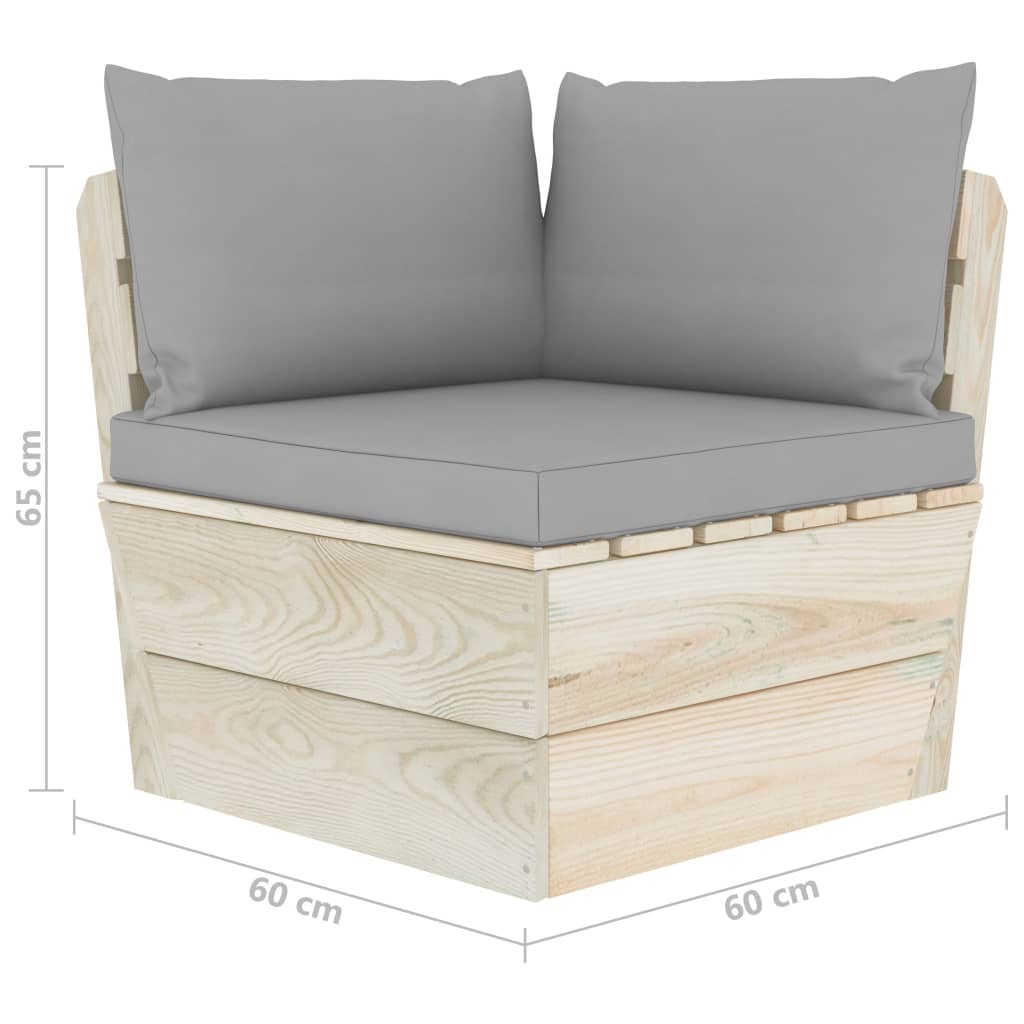 Garten-Palettensofa 4-Sitzer mit Kissen Fichtenholz kaufen 9