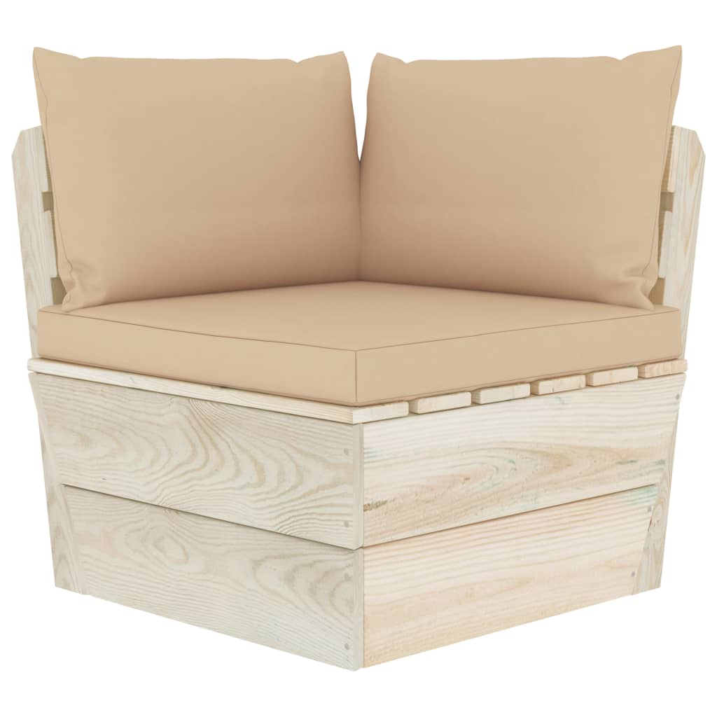 Garten-Palettensofa 4-Sitzer mit Kissen Fichtenholz kaufen 4
