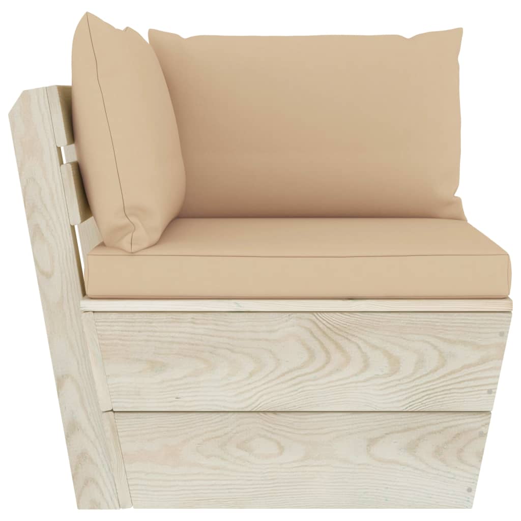Garten-Palettensofa 4-Sitzer mit Kissen Fichtenholz kaufen 5