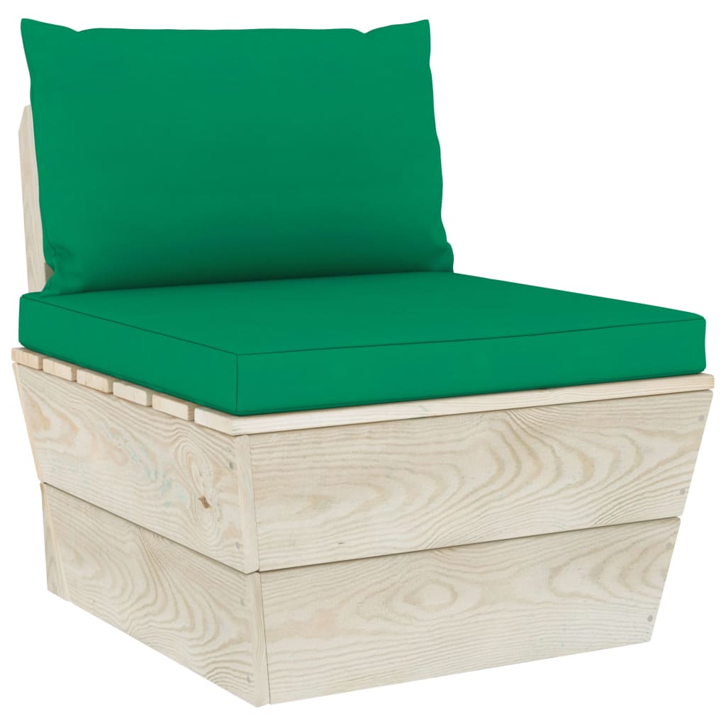 Garten-Palettensofa 4-Sitzer mit Kissen Fichtenholz kaufen 7