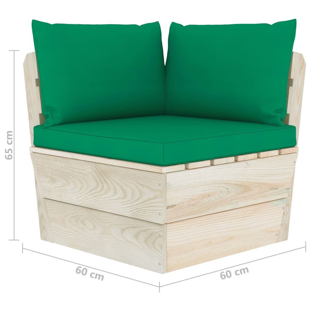 Garten-Palettensofa 4-Sitzer mit Kissen Fichtenholz kaufen 9
