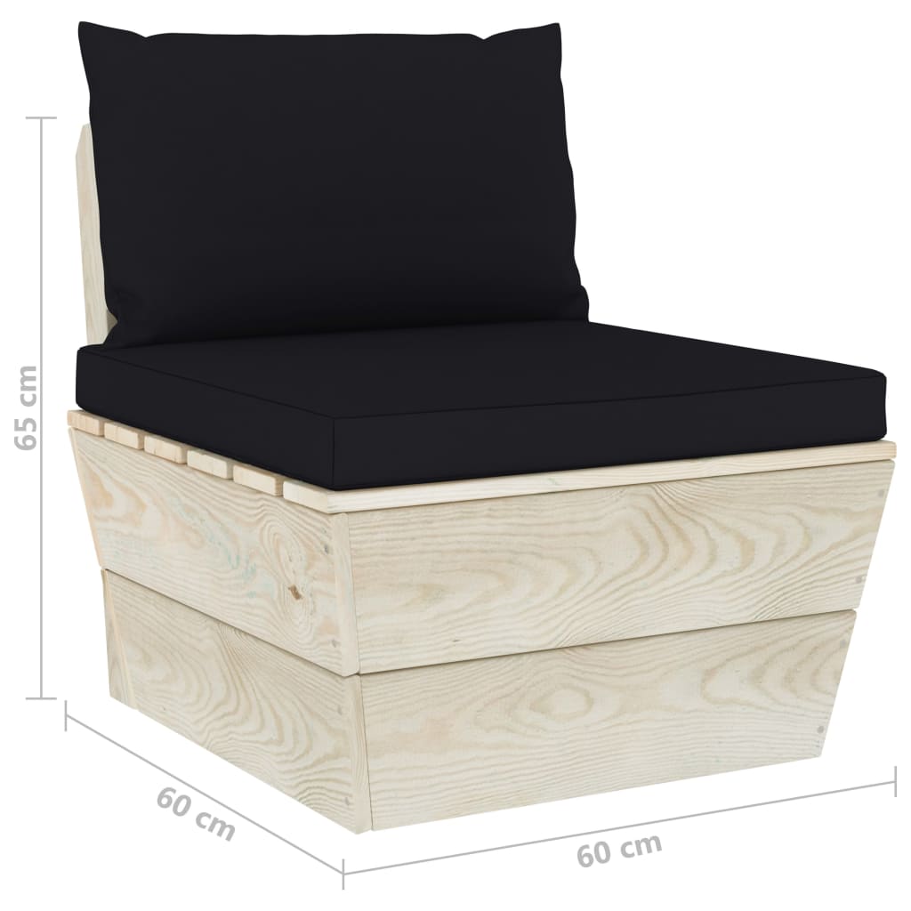 Garten-Palettensofa 4-Sitzer mit Kissen Fichtenholz kaufen 10