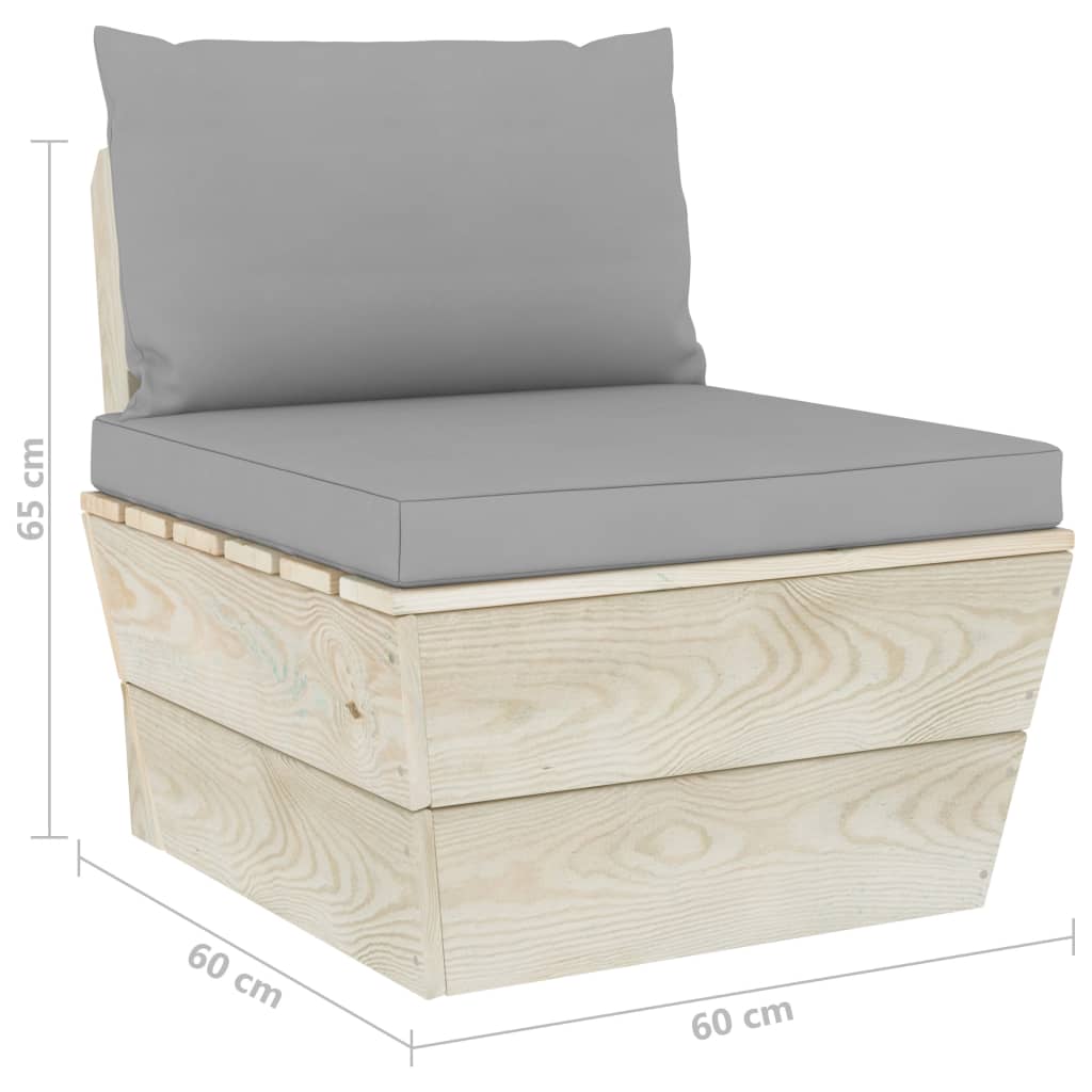 Sodo baldų komplektas iš palečių su pagalvėlėmis, 6 dalių, eglė | Stepinfit.lt