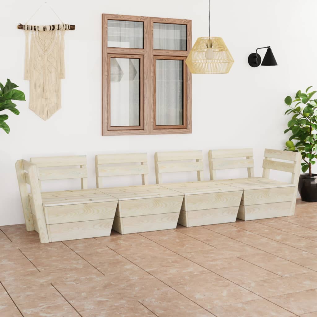 Garten-Palettensofa 4-Sitzer Imprägniertes Fichtenholz kaufen