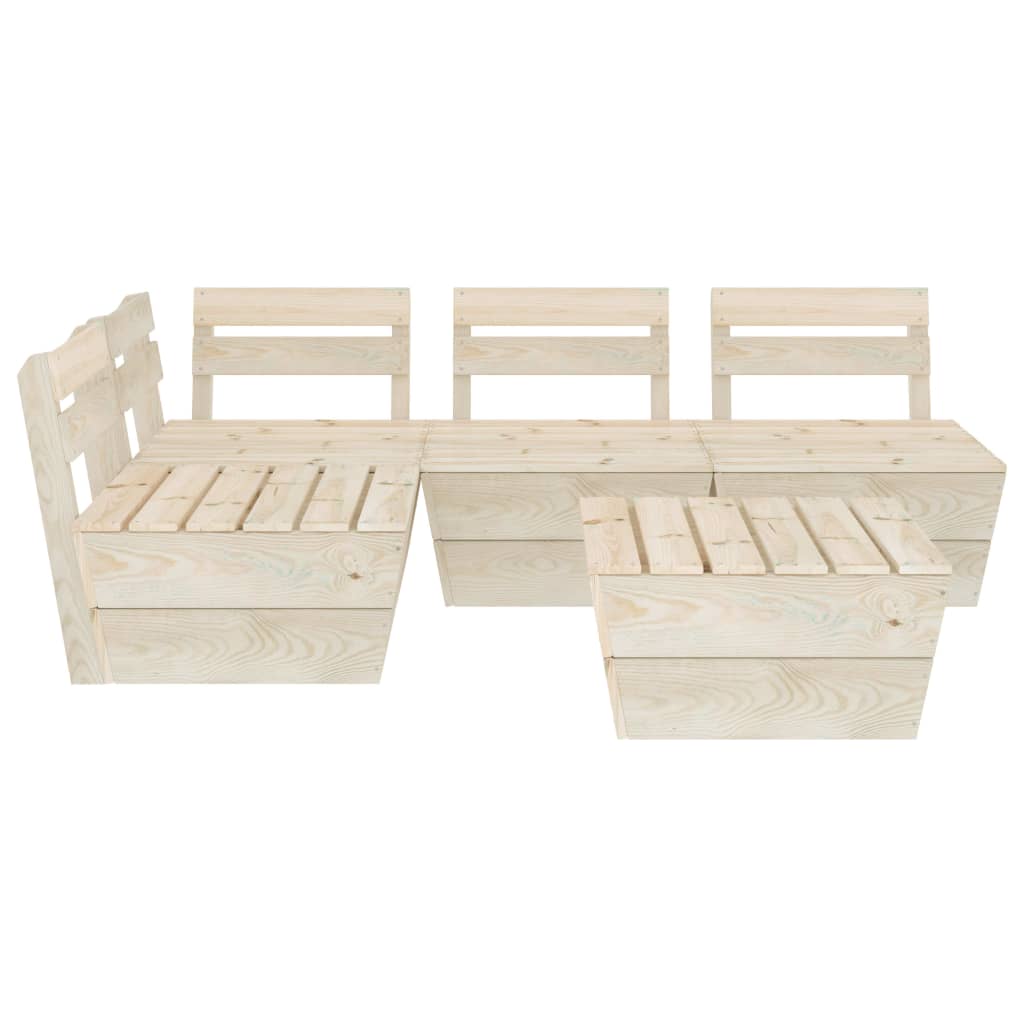 

vidaXL 5-delige Loungeset pallet geïmpregneerd vurenhout