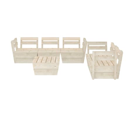 vidaXL Salon de jardin palette 6 pcs Bois d'&eacute;pic&eacute;a impr&eacute;gn&eacute;