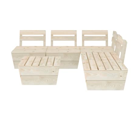 vidaXL 6-delige Loungeset pallet ge&iuml;mpregneerd vurenhout