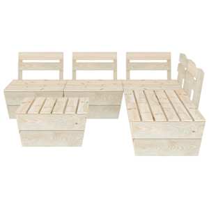 vidaXL 6-delige Loungeset pallet ge&iuml;mpregneerd vurenhout
