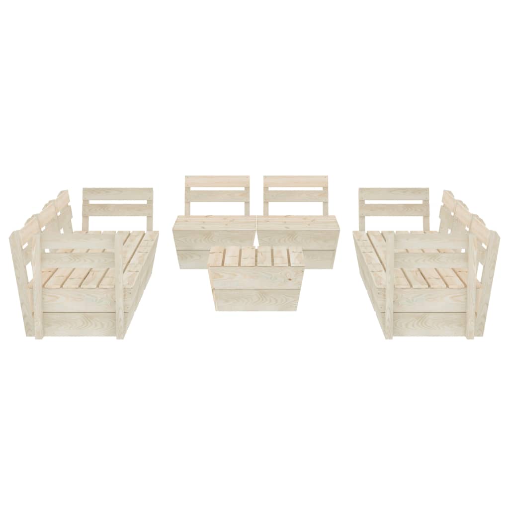 

vidaXL 9-delige Loungeset pallet geïmpregneerd vurenhout