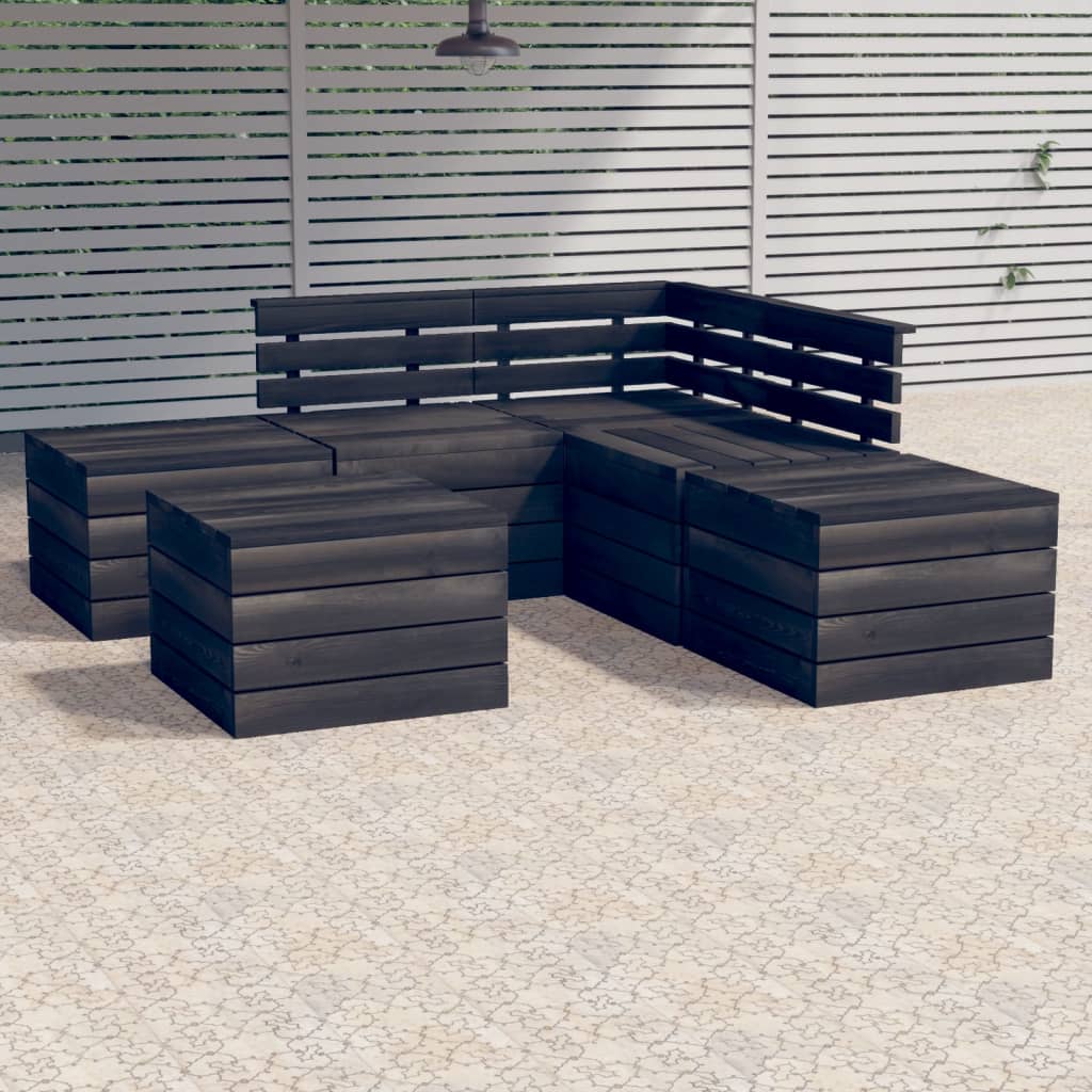 vidaXL Set mobilier grădină din paleți cu perne 6 piese lemn masiv pin vidaXL