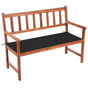 vidaXL aiapink padjaga 120 cm, akaatsiapuit