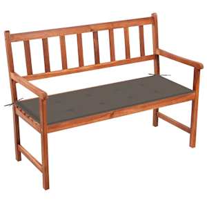 vidaXL aiapink padjaga 120 cm, akaatsiapuit