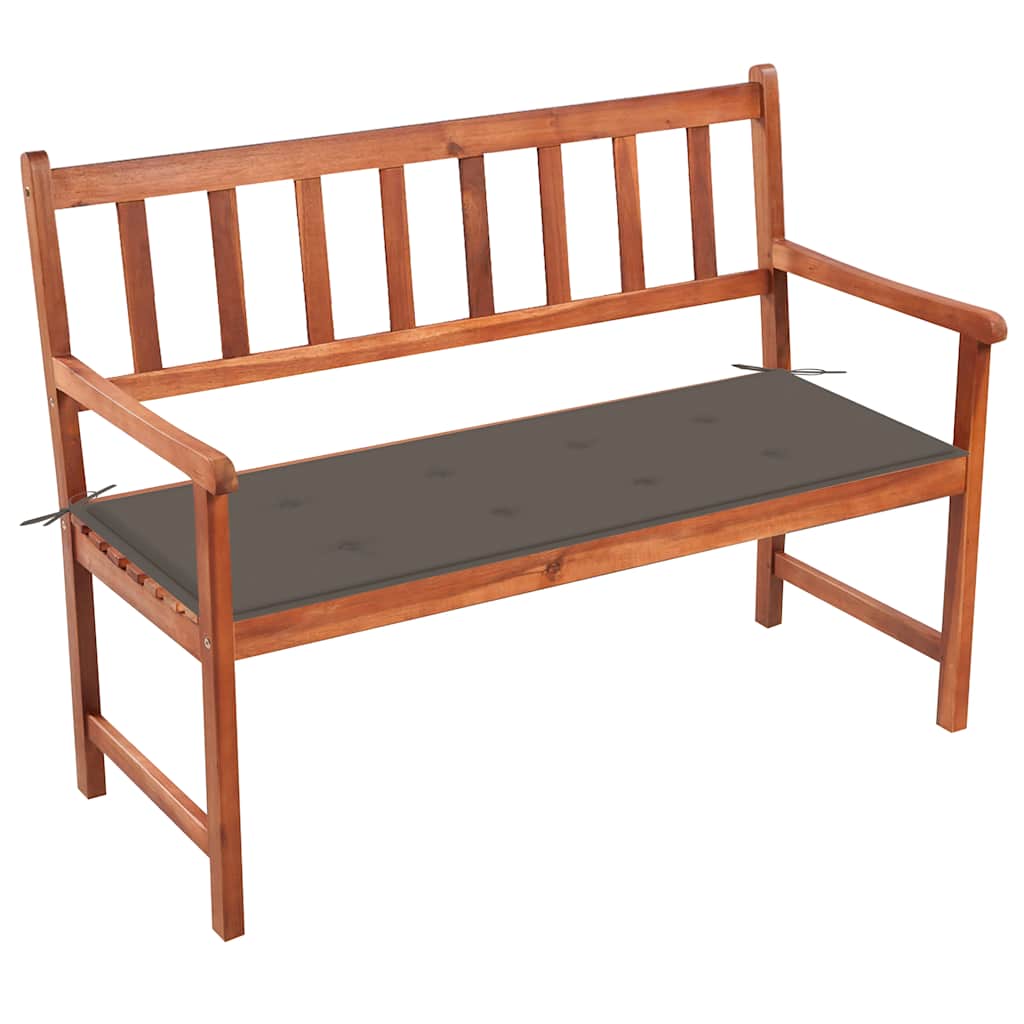 

vidaXL Patio Bench with Cushion 47.2" Solid Acacia Wood