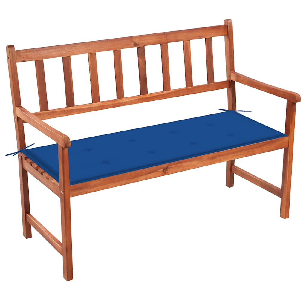 Banc de jardin avec coussin 120 cm Bois d'acacia massif