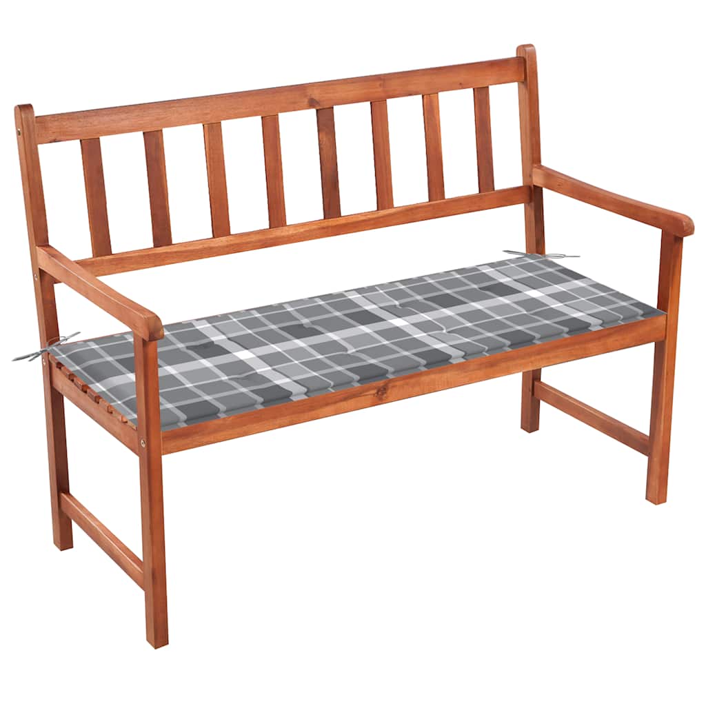 Banc de jardin avec coussin 120 cm Bois d'acacia massif