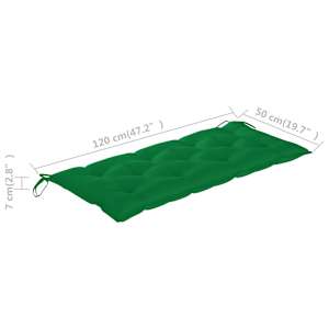Zahradní lavice s poduškou 120 cm masivní akáciové dřevo - obrázek 10
