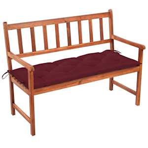 vidaXL aiapink padjaga 120 cm, akaatsiapuit