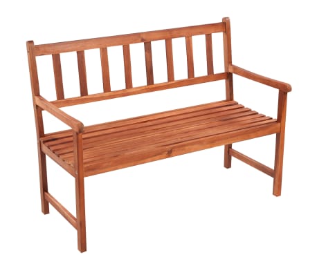 vidaXL Garden Bench with Cushion 120 cm Solid Acacia Wood