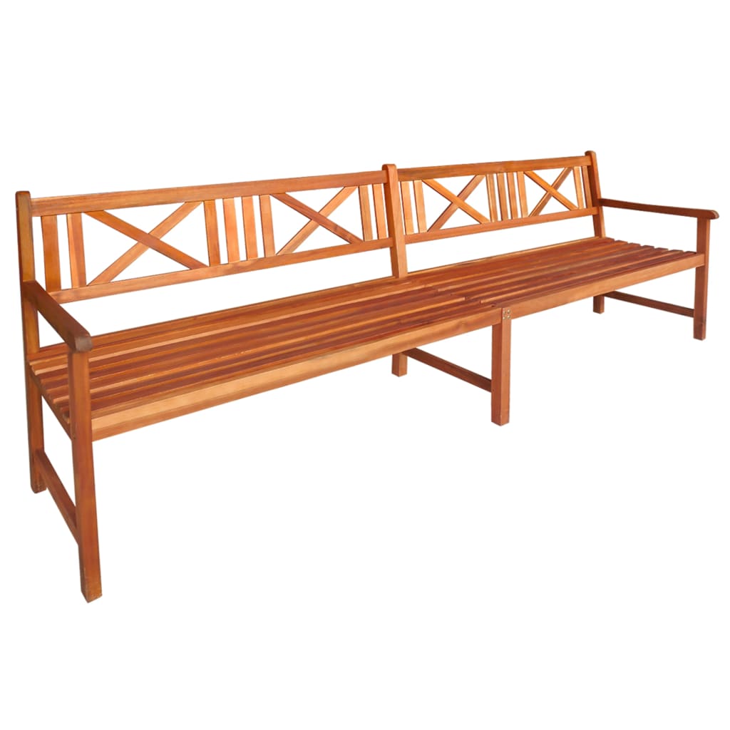 vidaXL Garden Bench with Cushions 240 cm Solid Acacia Wood