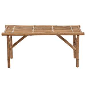 Skládací zahradní lavice s poduškou 118 cm bambus - obrázek 3