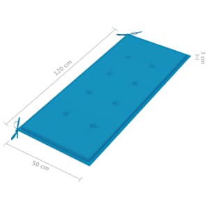 Skládací zahradní lavice s poduškou 118 cm bambus - obrázek 9