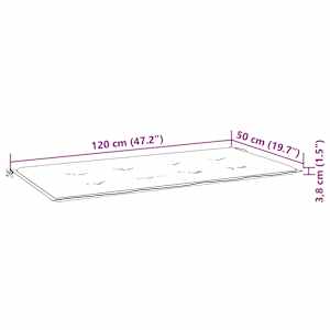 Skládací zahradní lavice s poduškou 118 cm bambus - obrázek 9