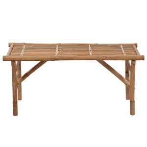 Skládací zahradní lavice s poduškou 118 cm bambus - obrázek 3