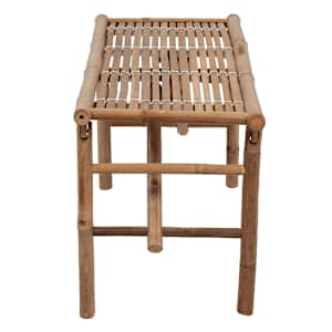 Skládací zahradní lavice s poduškou 118 cm bambus - obrázek 4
