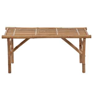 Skládací zahradní lavice s poduškou 118 cm bambus - obrázek 3