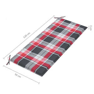 Skládací zahradní lavice s poduškou 118 cm bambus - obrázek 9