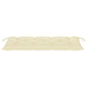 Skládací zahradní lavice s poduškou 118 cm bambus - obrázek 6