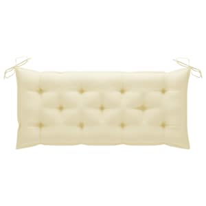 Skládací zahradní lavice s poduškou 118 cm bambus - obrázek 7