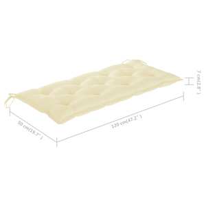 Skládací zahradní lavice s poduškou 118 cm bambus - obrázek 10