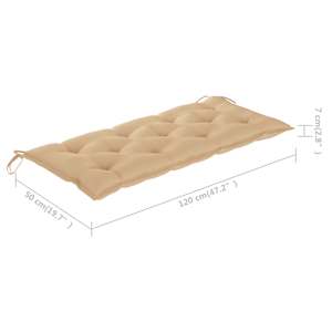 Skládací zahradní lavice s poduškou 118 cm bambus - obrázek 10