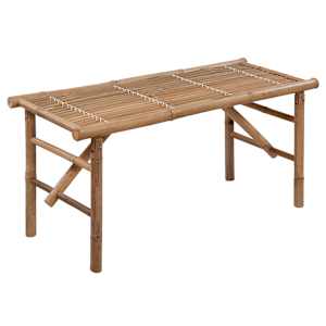 Skládací zahradní lavice s poduškou 118 cm bambus - obrázek 2