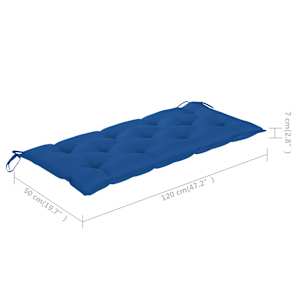 Skládací zahradní lavice s poduškou 118 cm bambus - obrázek 9