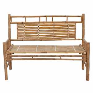 Zahradní lavice s poduškou 120 cm bambus - obrázek 3