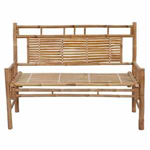 Zahradní lavice s poduškou 120 cm bambus - obrázek 3