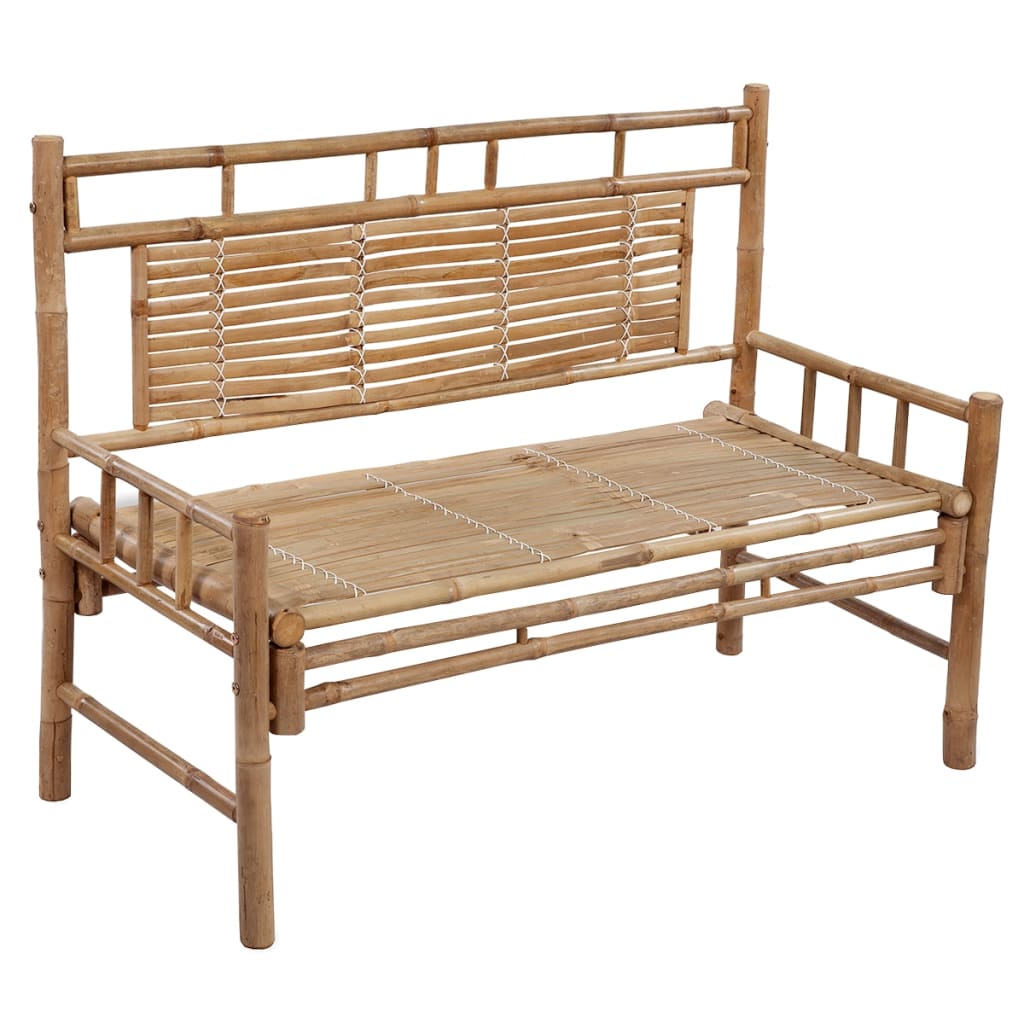 vidaXL Puutarhapenkki tyynyllä 120 cm bambu