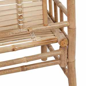 Zahradní lavice s poduškou 120 cm bambus - obrázek 4
