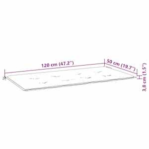 Zahradní lavice s poduškou 120 cm bambus - obrázek 9