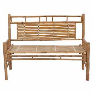Zahradní lavice s poduškou 120 cm bambus - obrázek 3